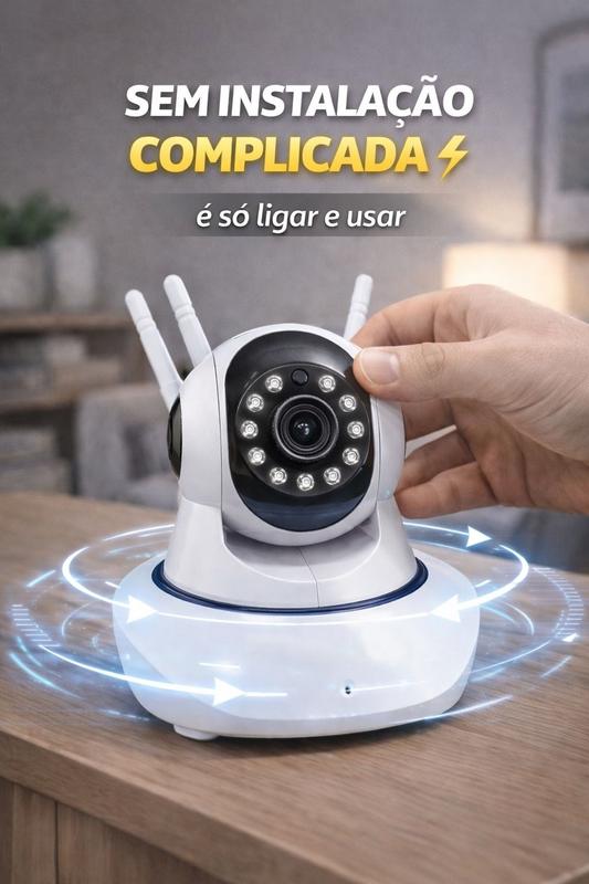 Câmera Ip 3 Antenas Wifi Wireless Yoosee Visão Noturna Importada - IP CAMERA